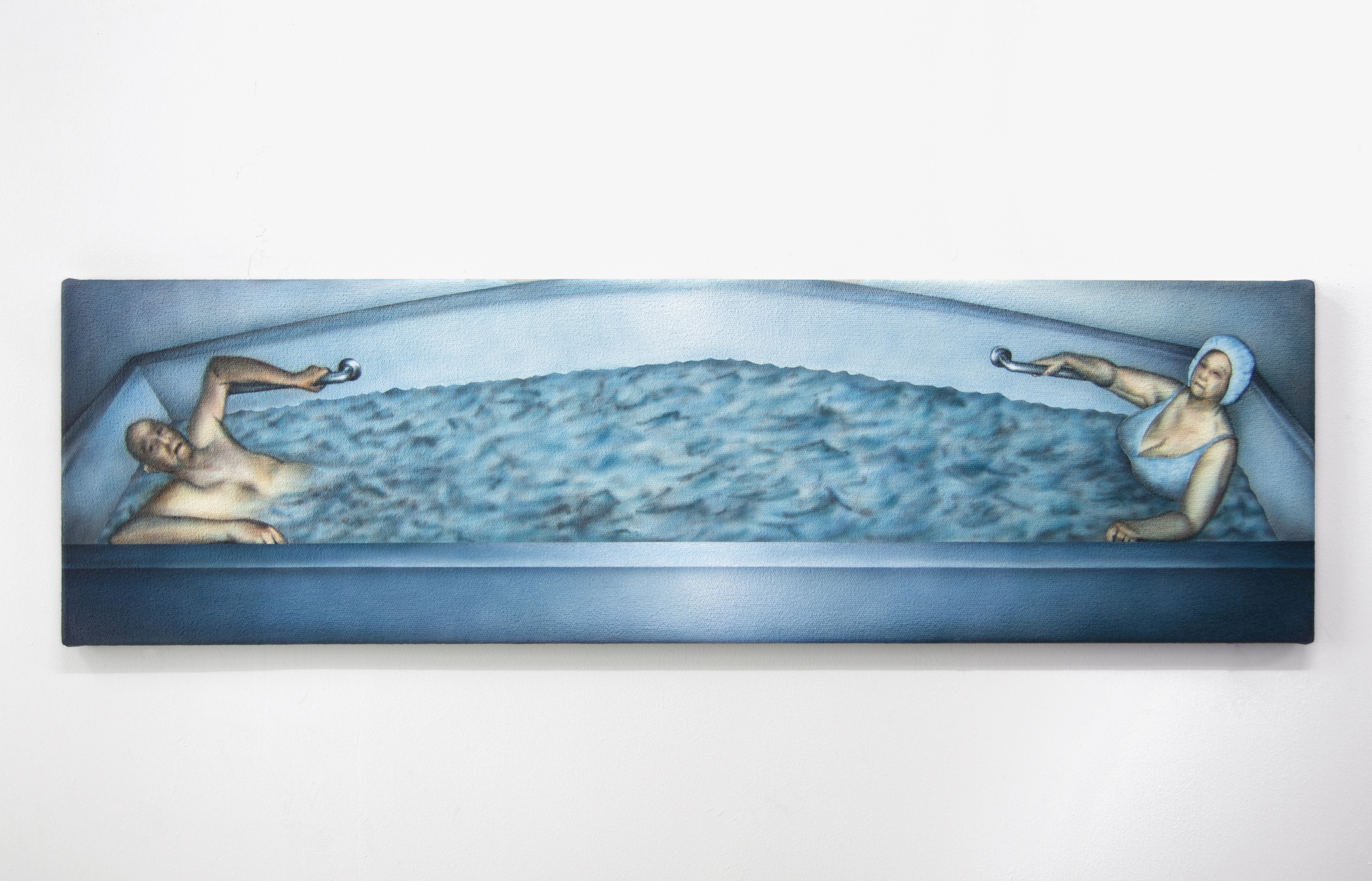 Abuelos. Acrílico sobre lienzo, 116 x 33,5 cm, 2024