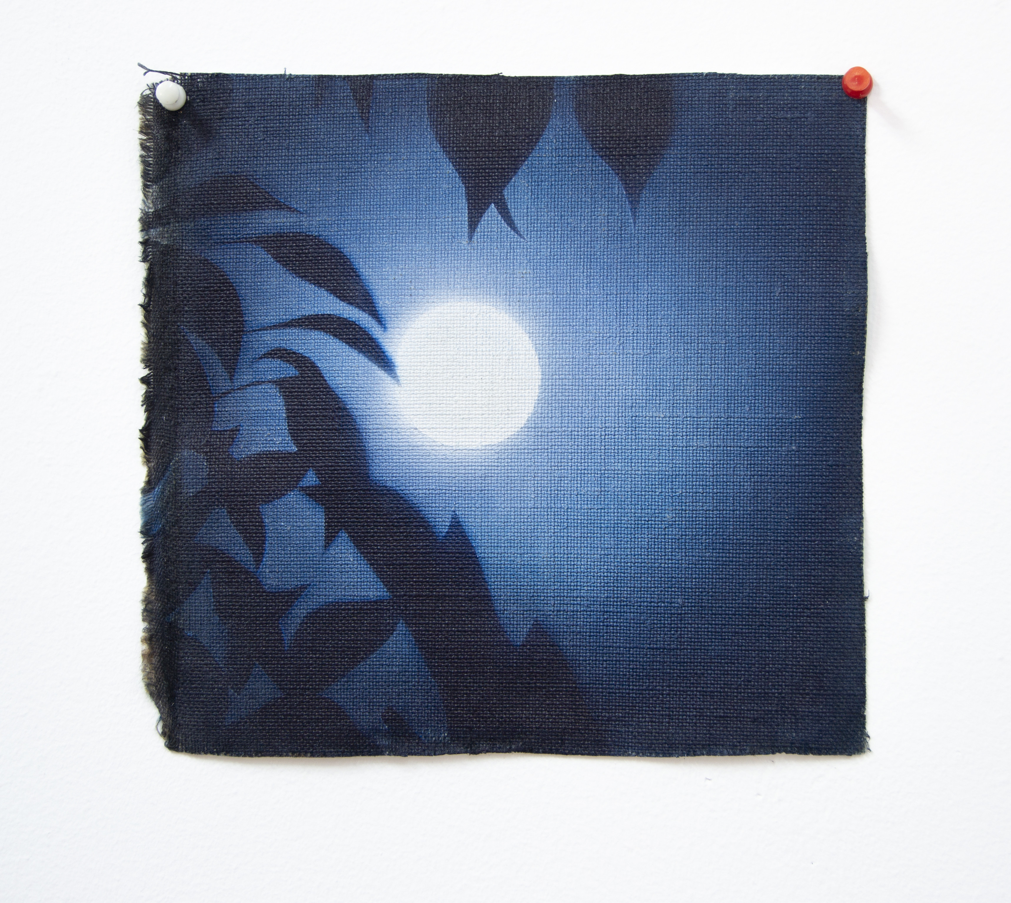 Luna nueva. Acrílico sobre lino, 10 x 10, 2024