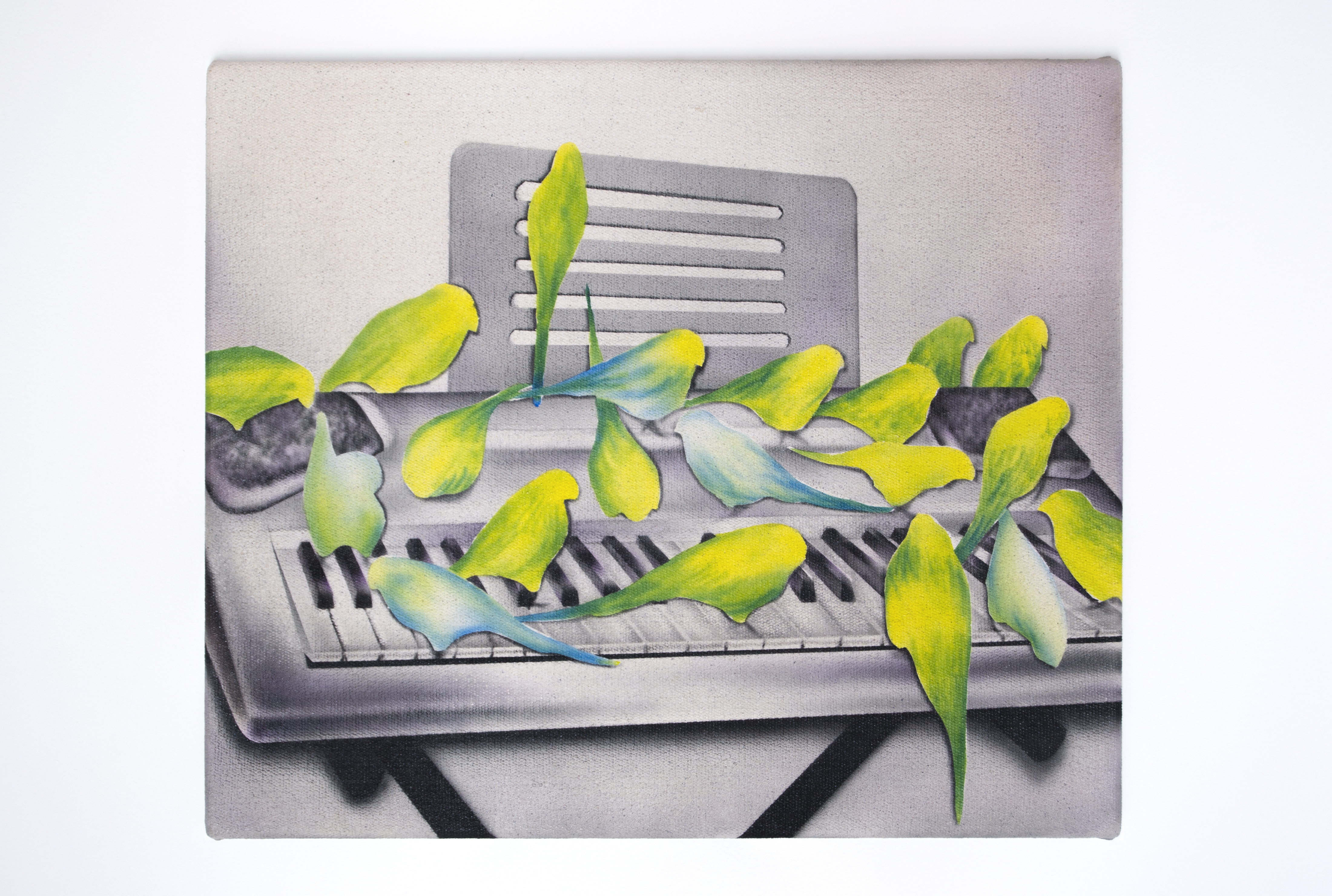 Birdie. Acrílico sobre lienzo, 46 x 55 cm, 2023