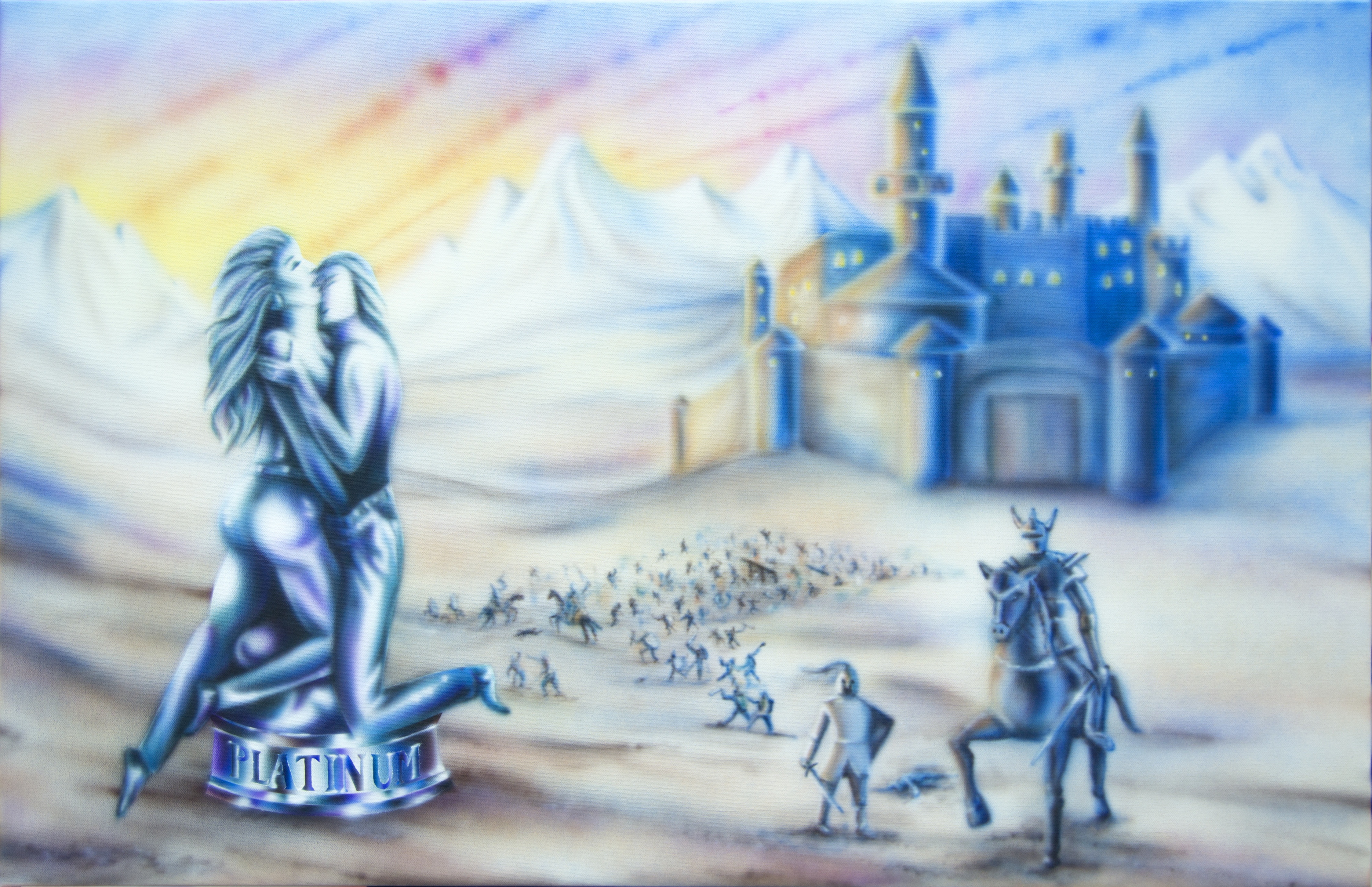 Platinum. Acrílico sobre lienzo, 100 x 65 cm, 2022